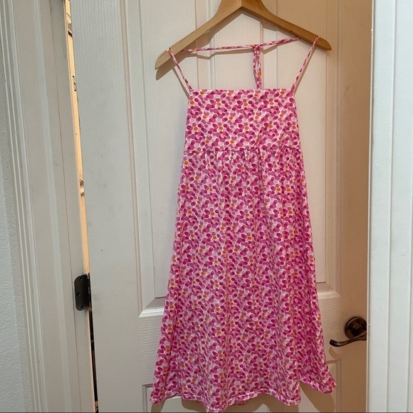 VINTAGE Lilly Pulitzer Dot Halter Summer Dress Small Orange Pink Cotton EUC - Picture 3 of 12